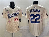 Men's Los Angeles Dodgers #22 Clayton Kershaw Cream 2025 Tokyo Series Limited Stitched Jersey,baseball caps,new era cap wholesale,wholesale hats